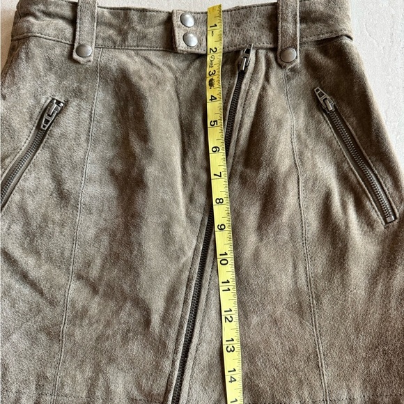 BLANK NYC Womens Suede Leather Two Way Zip Front Mini Skirt Size 26 - Picture 7 of 10